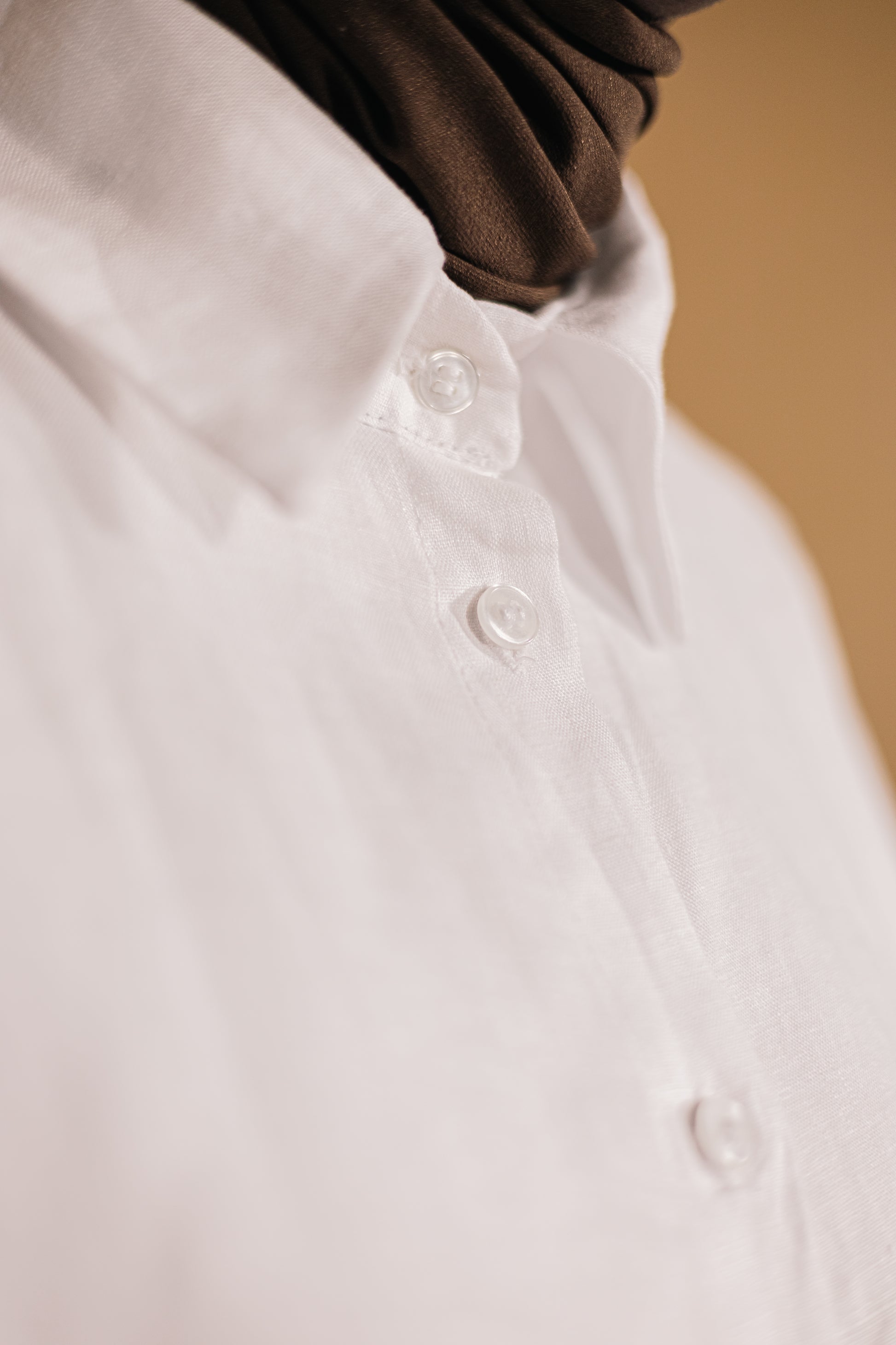 White 100% Linen Oversized Shirt