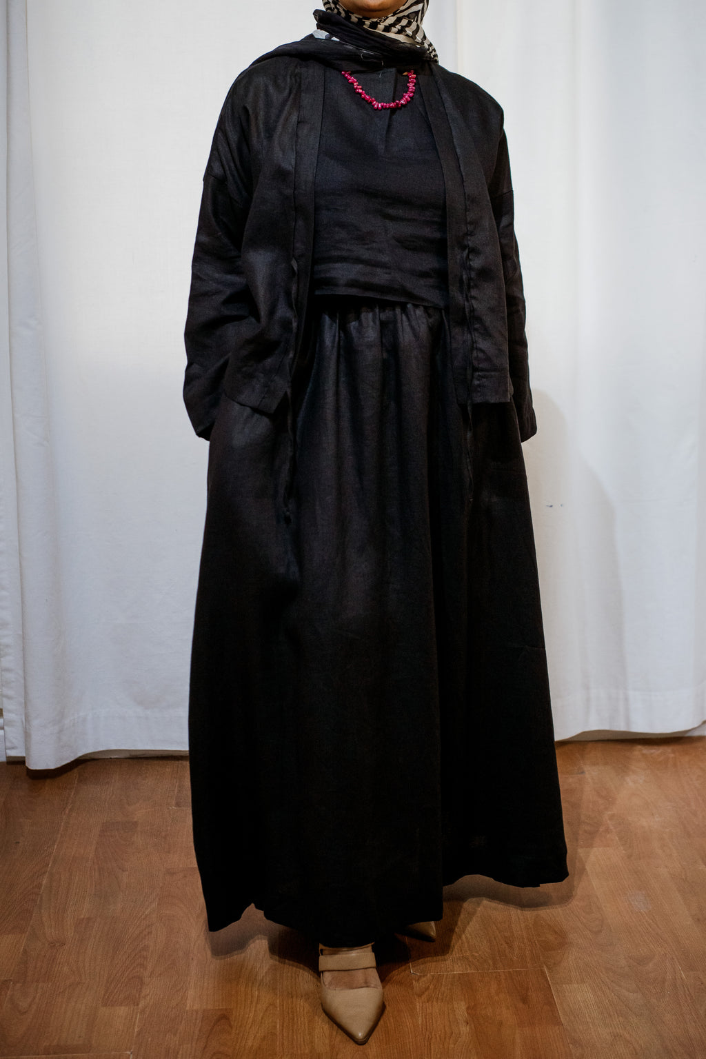 Black 100% Linen Tailored jacket