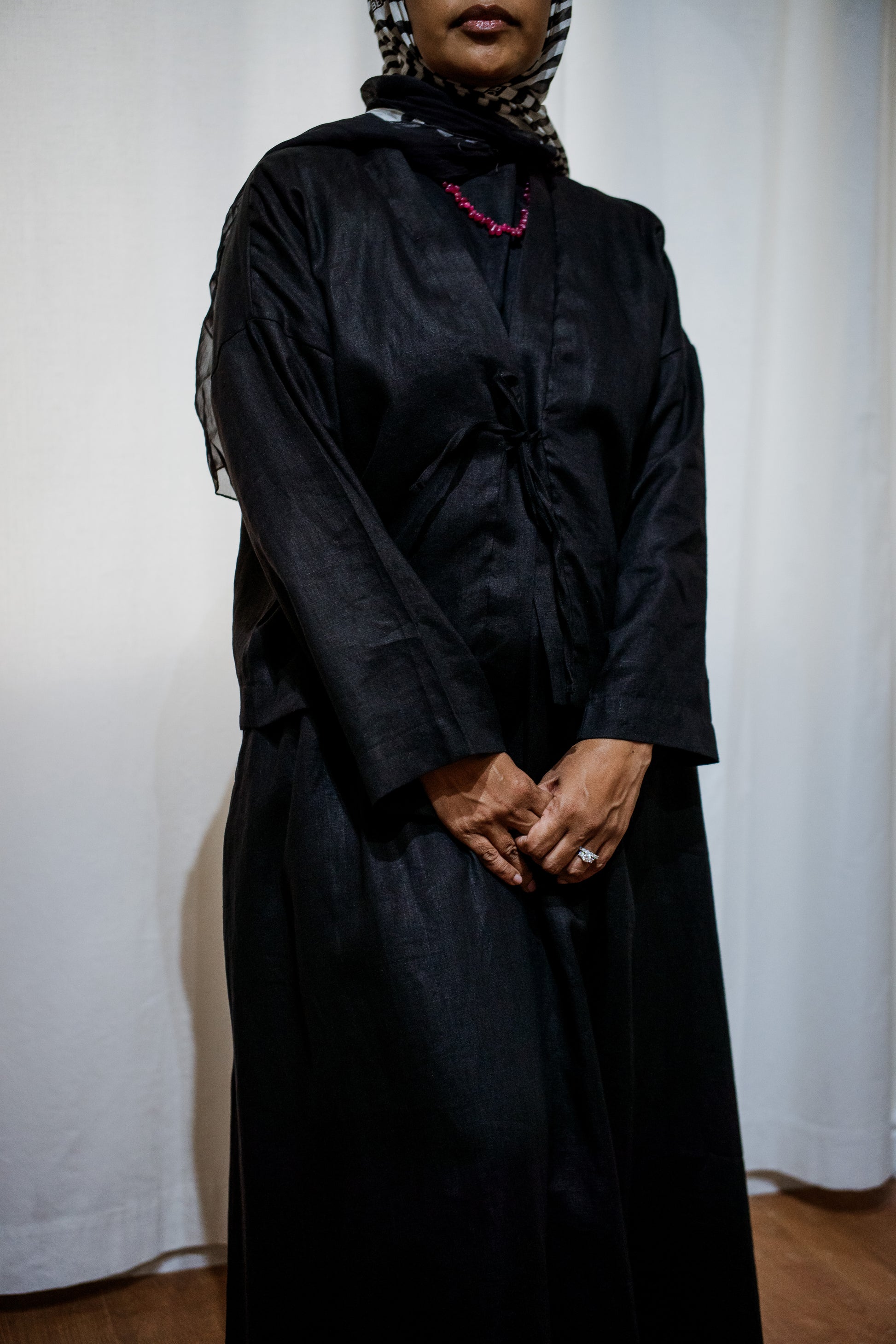 Black 100% Linen Tailored jacket
