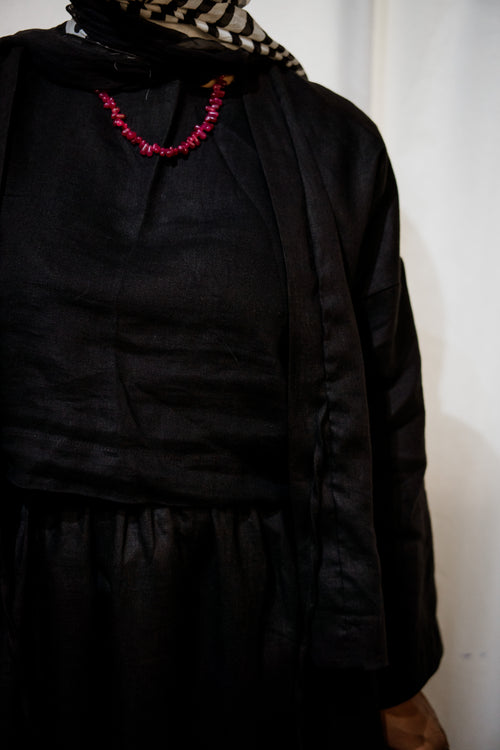 Black 100% Linen Tailored jacket